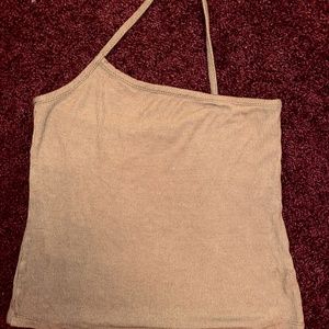 Olive Green One Shoulder Strap Tank Top Army Nordstrom Stretch Athletic M Medium